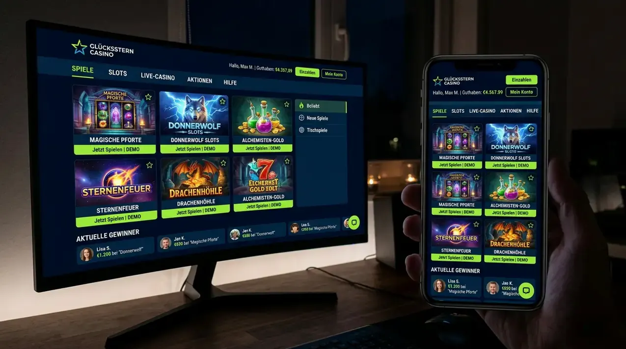 Flexibler Spielgenuss auf allen Mobilgeräten · Cosmo